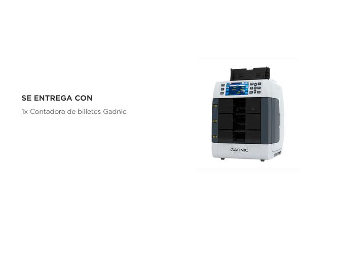 Contadora de billetes Gadnic Detección Multisensor Esterilización UV y Clasificación Multidivisa - 5