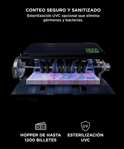 Contadora de billetes Gadnic Detección Multisensor Esterilización UV y Clasificación Multidivisa - 4