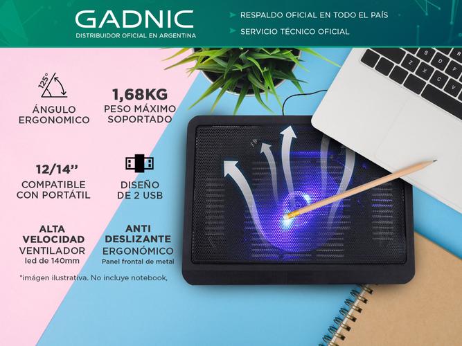 Cooler Notebook GADNIC Base Refrigerante USB 14 Usado - 1
