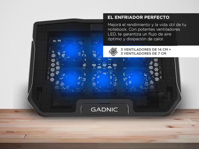 Cooler Refrigeración de Notebook Gadnic Radiador Séxtuple Ventilación - 2