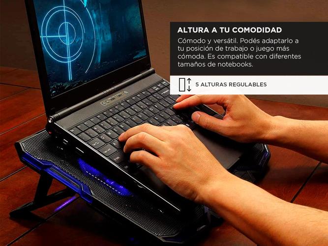 Cooler Refrigeración de Notebook Gadnic Radiador Séxtuple Ventilación - 3