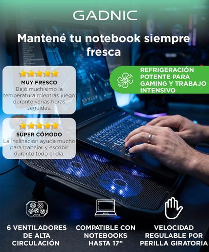 Cooler Refrigeración de Notebook Gadnic Radiador Cuadruple Ventilación Outlet - 1