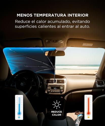 Parasol Tipo Paraguas Gadnic Cobertura Rayos Ultravioleta 78x140 cm Autos Camionetas SUV  - 2