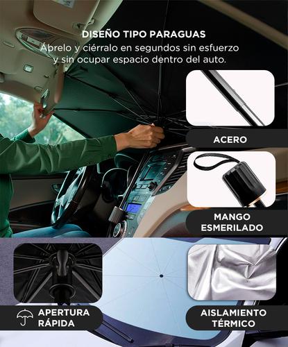 Parasol Tipo Paraguas Gadnic Cobertura Rayos Ultravioleta 78x140 cm Autos Camionetas SUV  - 3