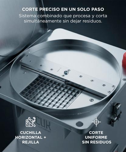 Cortadora De Verduras Industrial Electrica Cuk By Gadnic 200W 220V 140 RPM Acero Inoxidable 5 En 1 5 Rejillas De Corte Cuchilla Para Cubos Y Bastones - 2