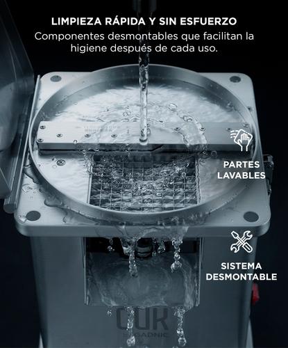 Cortadora De Verduras Industrial Electrica Cuk By Gadnic 200W 220V 140 RPM Acero Inoxidable 5 En 1 5 Rejillas De Corte Cuchilla Para Cubos Y Bastones - 4