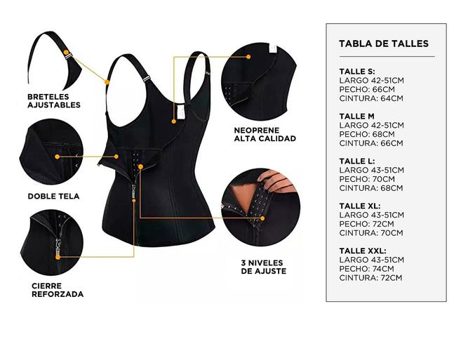 Faja Modelador Gadnic Corset de Neoprend Reductor Térmico  - 4