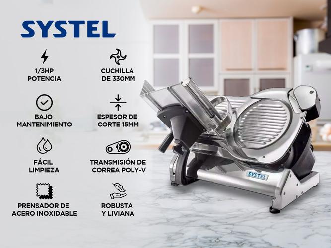 Cortadora de Fiambre Systel CF330 1/3hp  330mm Acero Fiambreria Almacen - 1
