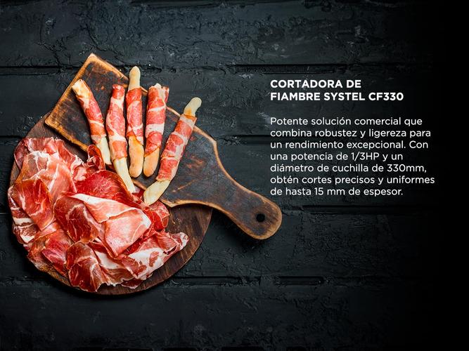 Cortadora de Fiambre Systel CF330 1/3hp  330mm Acero Fiambreria Almacen - 2