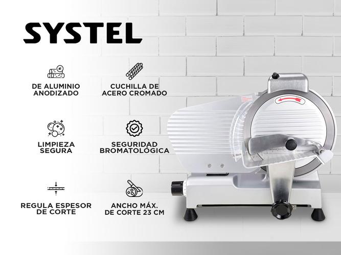 Cortadora de Fiambre Dynam-h Systel CF300 300mm Aluminio Fiambreria Almacen - 1