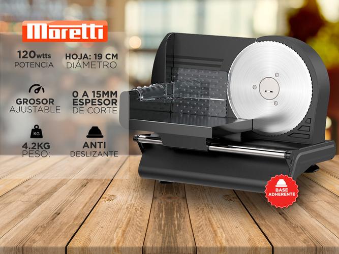 Cortadora de Fiambre Moretti Home-190 Cuchilla Acero Inoxidable 190mm 120w - 1