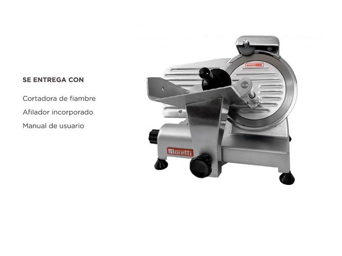 Cortadora de Fiambre Moretti Cento 95 Cuchilla Acero Inoxidable de 195mm  - 4