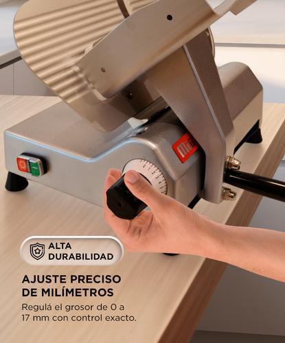 Cortadora de Fiambre Moretti Duecento Pro de Acero Inoxidable Cuchilla 250mm Motor Potente Outlet - 3