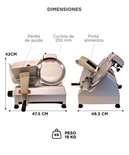 Cortadora de Fiambre Moretti Duecento Pro de Acero Inoxidable Cuchilla 250mm Motor Potente Outlet - 4