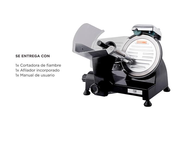 Cortadora de Fiambre Cuk Settanta Cuchilla Acero Inoxidable 195mm - 6
