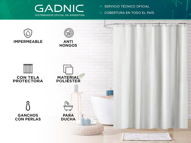 Cortina De Baño Gadnic Bagno1 Tela Impermeable - 1