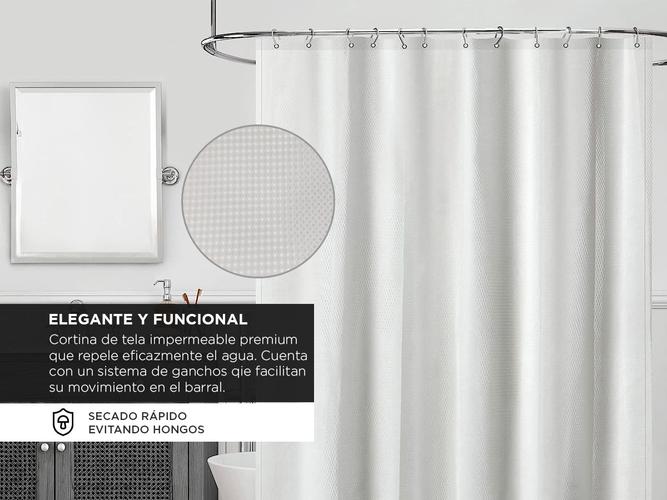 Cortina De Baño Gadnic Bagno1 Tela Impermeable - 2