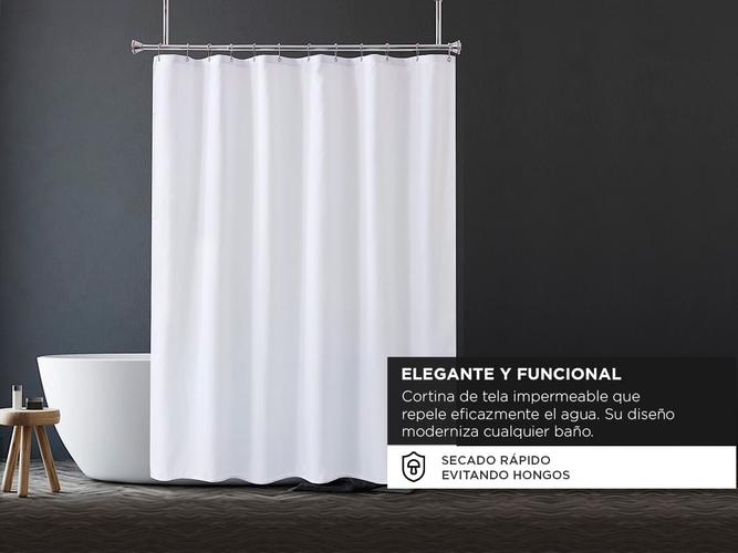 Cortina De Baño Ducha Gadnic Bagno2 Tela Impermeable - 2