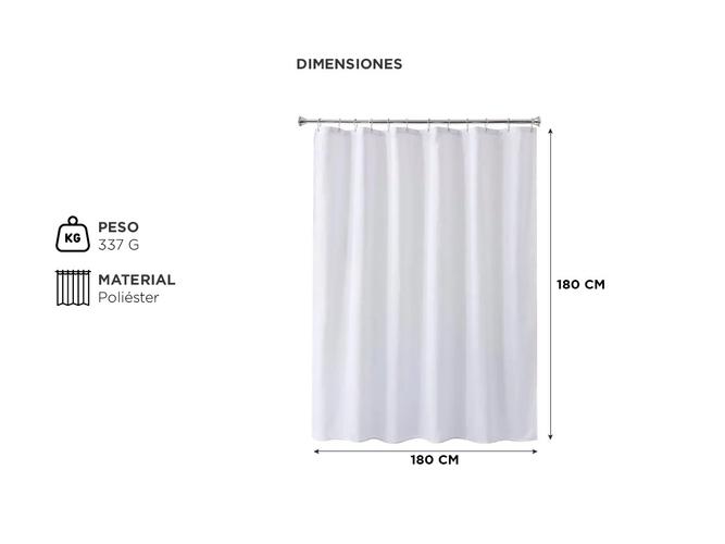 Cortina De Baño Ducha Gadnic Bagno2 Tela Impermeable - 3