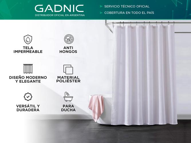 Cortina De Baño Ducha Gadnic Bagno2 Tela Impermeable Outlet - 1