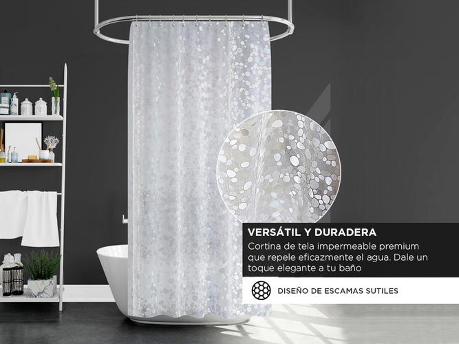Cortina De Baño Ducha Gadnic Bagno3 Impermeable con Diseño - 2