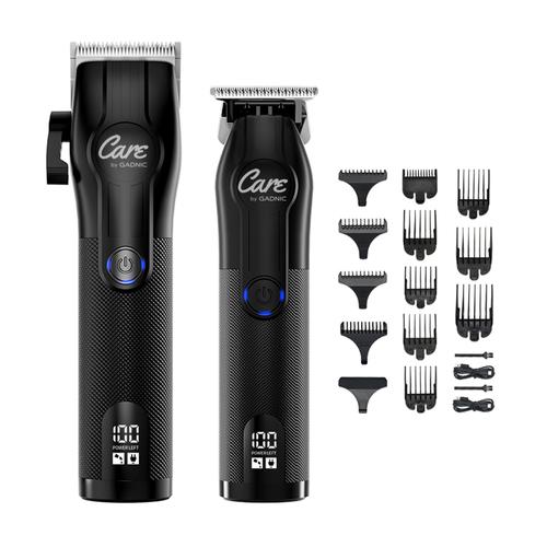 Kit Cortadora + Trimmer Care By Gadnic Cuchillas Acero Inoxidable Carga USB Barbería Profesional  - 0
