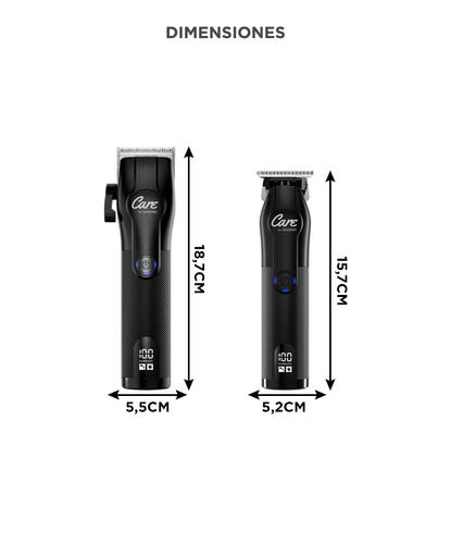 Kit Cortadora + Trimmer Care By Gadnic Cuchillas Acero Inoxidable Carga USB Barbería Profesional  - 5