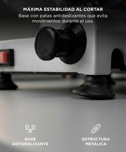 Cortadora De Fiambre Eléctrica Gadnic 400W Disco 190mm Espesor Regulable 0 A 15mm Acero Inoxidable Base Antideslizante 220V 50Hz - 4