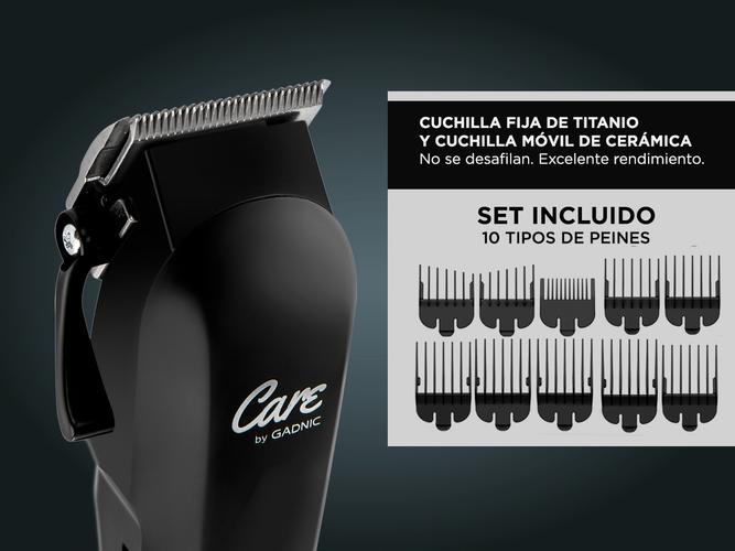 Set Peluquería Tijera de Pulir Navaja + Capa de peluquería + Brocha + Cortadora de Pelo Recargable - 4