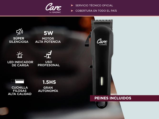 Máquina de Cortar Pelo Care By Gadnic S2000 Profesional Peines Accesorios Usado - 1