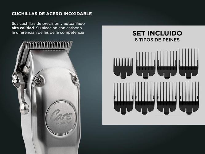 Máquina de Cortar Pelo Gadnic S3000 Acero Inoxidable Uso Profesional Recargable Usado - 3