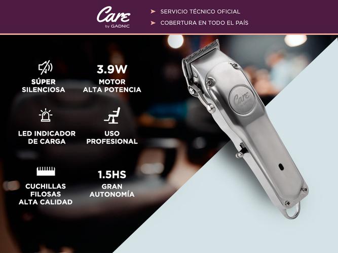 Máquina de Cortar Pelo Gadnic 1919B Acero Inoxidable Uso Profesional 5w Recargable  8 Peines Outlet - 1
