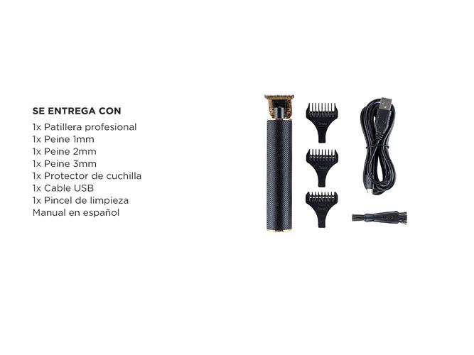 Máquina de Cortar Pelo Gadnic T900 Patillera Uso Profesional Recargable  3 Peines - 5