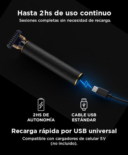 Máquina de Cortar Pelo Gadnic T900 Patillera Uso Profesional Recargable  3 Peines - 4