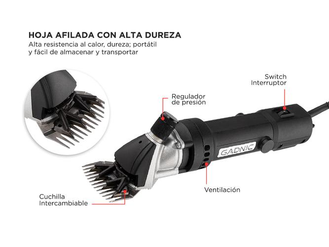 Esquiladora Gadnic S900 Dual Para Animales 500W  Cuchilla Adicional Outlet - 3