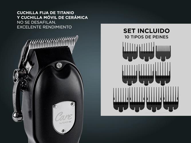 Maquina De Pelo Care By Gadnic CP8000 Profesional 10 Peines  Accesorios  - 3