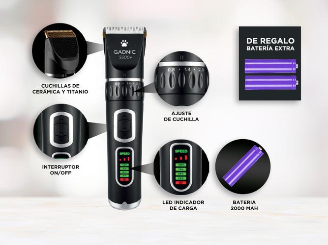 Máquina De Cortar Pelo Para Perros Gadnic S500 Regulable Portátil Y Recargable Usado - 4