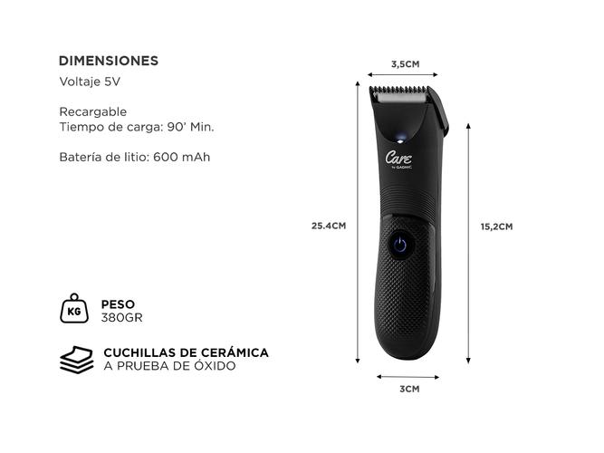 Maquina De Afeitar Gadnic T8000 Base USB De Carga Rápida - 4