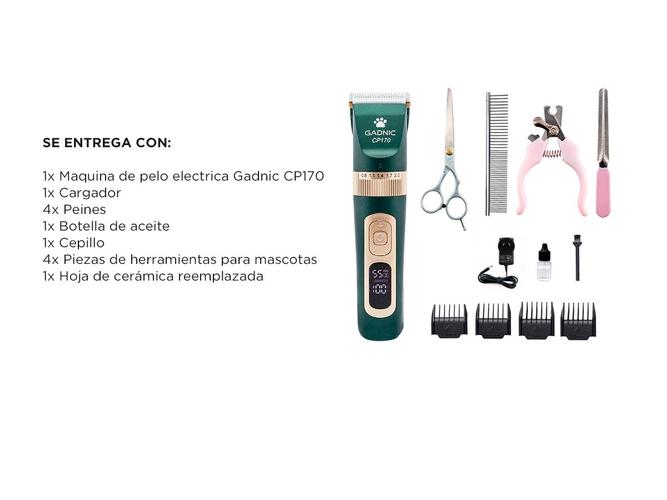 Cortadora de Pelo Canina Gadnic  con pantalla Lcd Usb - 5
