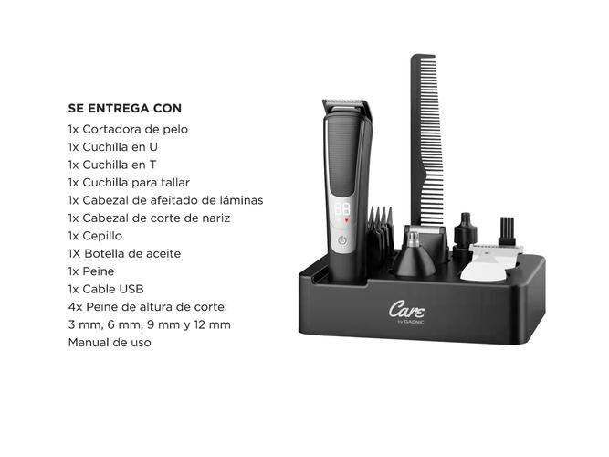 Cortadora de pelo Gadnic Care CP21F22+ negra 220V ergonomica - 5