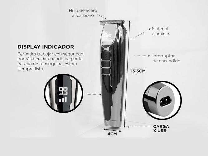 Maquina de Cortar Pelo Gadnic De Terminación 3 Niveles  - 5
