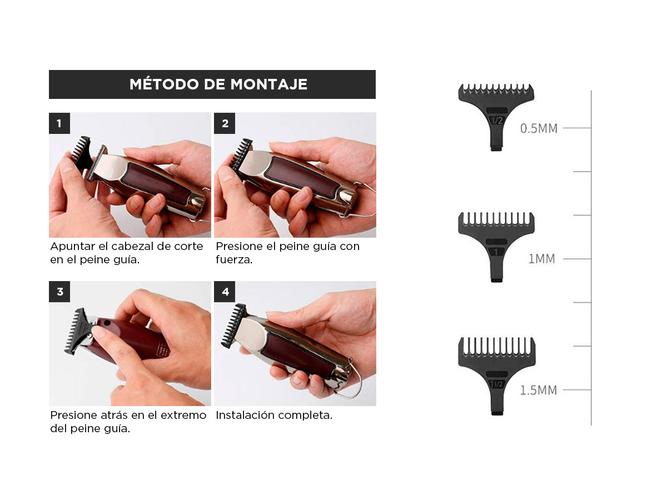 Cortadora de Pelo Mik3 Gadnic Recargable Vintage  - 3