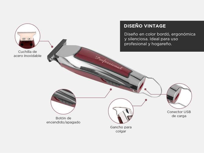 Cortadora de Pelo Mik3 Gadnic Recargable Vintage  - 4