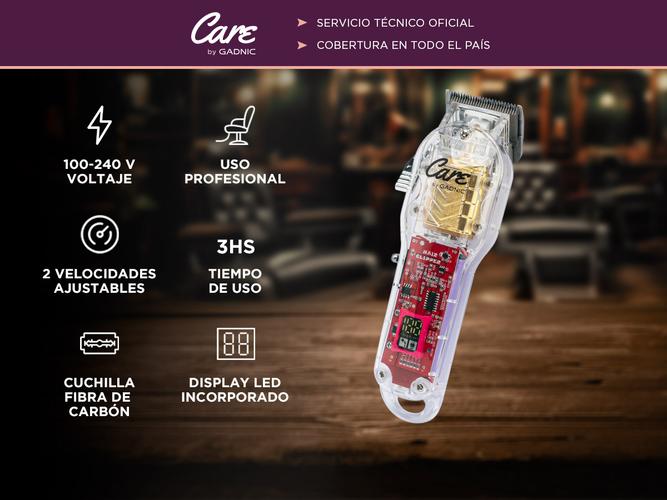 Maquina de Cortar El Pelo Gadnic Profesional Armazón Transparente - 1