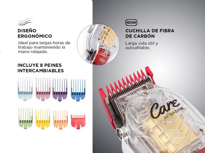 Maquina de Cortar El Pelo Gadnic Profesional Armazón Transparente - 3
