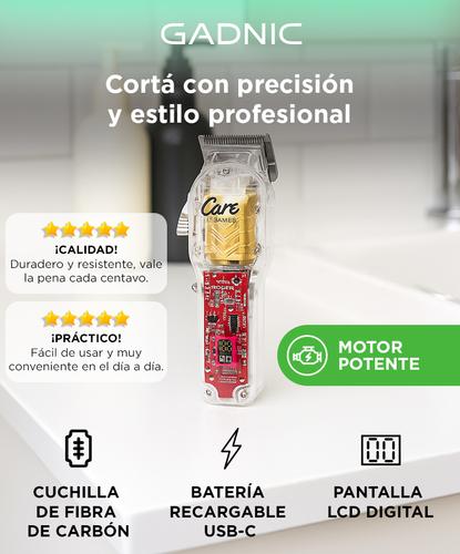 Maquina de Cortar El Pelo Gadnic Profesional Armazón Transparente - 1