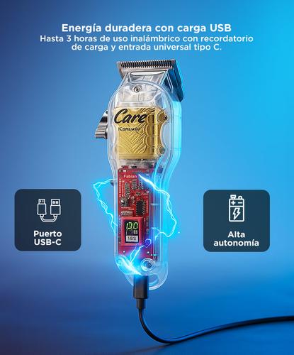 Maquina de Cortar El Pelo Gadnic Profesional Armazón Transparente - 3