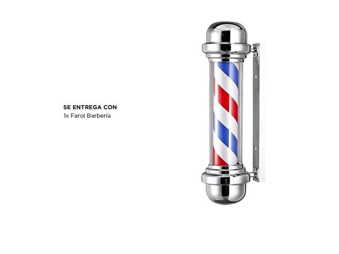 Farol Barbería Gadnic Poste Barber Cilindro Giratorio Con Luz - 5