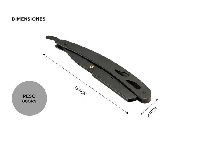 Porta Navaja Gadnic Barbería Peluquería Metal Negro  - 3