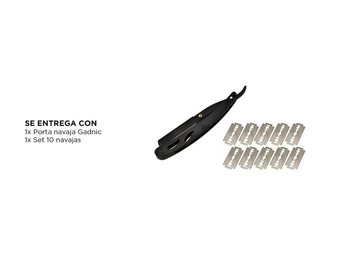 Porta Navaja Gadnic Barbería Peluquería Metal Negro  - 4
